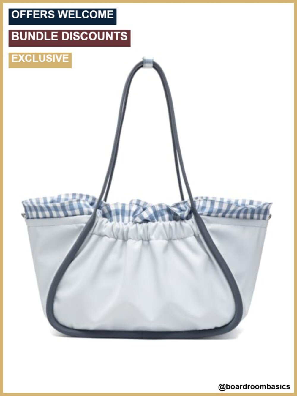 Women's Small Ruched Tote Bag Lightweight Polyester Shoulder Purse